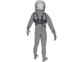 Astronaut Mercury Project 3D Model preview