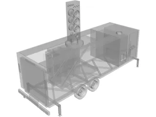Trailer Speaker 3D Model preview