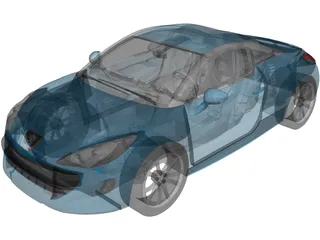 Peugeot RCZ 3D Model preview
