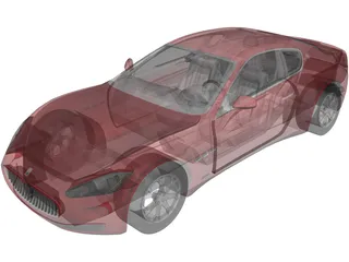 Maserati Granturismo 3D Model preview