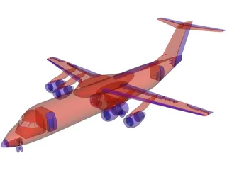 British Aerospace BAe 146 3D Model preview