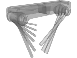 Hex Allen Tool 3D Model preview