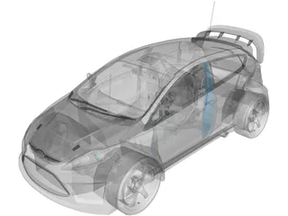 Ford Fiesta Ken Block 3D Model preview