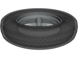 Wheel 12 inch Car 3D Model preview