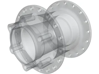 BMX Hub 3D Model preview