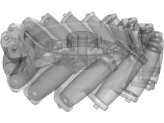 Mecanum Wheel 3D Model preview