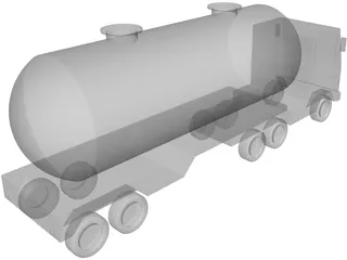 Cement Truck 3D Model preview