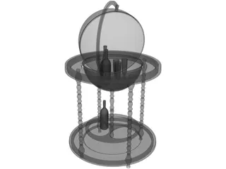 Bar Globe 3D Model preview