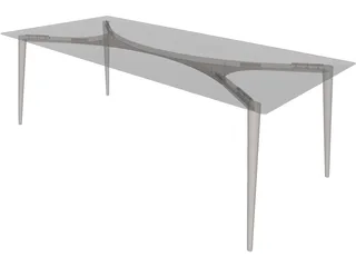Table Airy Retro 3D Model preview