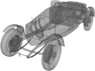 Mercedes-Benz Sport Coupe (1929) 3D Model preview