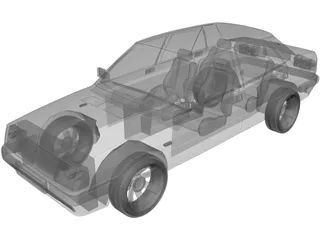 Lancia Prisma 1600 3D Model preview
