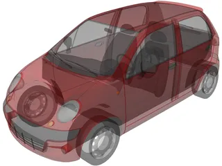 Daewoo Matiz 3D Model preview