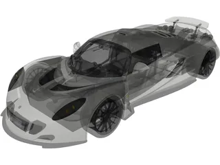 Lotus Hennessey Venom GT (2010) 3D Model preview