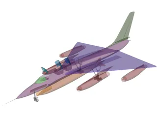 Convair B-58 Hustler Bomber 3D Model preview
