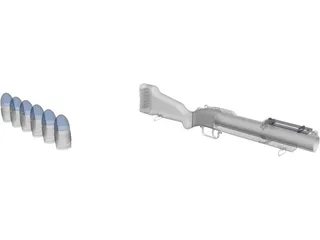 Grenade Launcher 3D Model preview