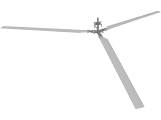 Helicopter Rotor 3D Model preview