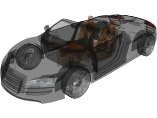 Audi R8 Spyder 3D Model preview