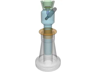 Screw Jack 3D Model preview