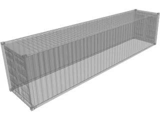 Shipping Container 40` 3D Model preview