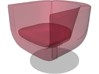 Chairs Italian Metropolitan 2000 Tulip 3D Model preview