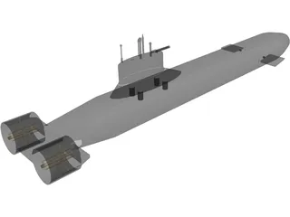 Typhoon Submarine 3D Model preview