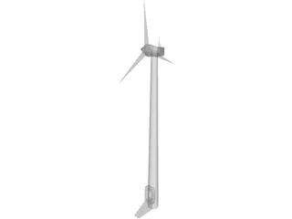 Wind Turbine 3D Model preview