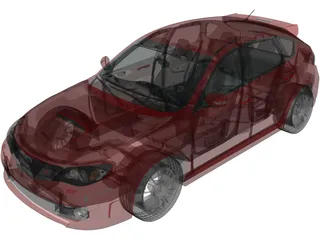 Subaru Impreza WRX STi (2008) 3D Model preview