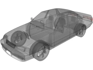 Toyota Mark II (X81) 3D Model preview