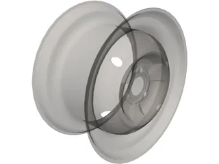 Tata Nano Wheel 3 Lug 3D Model preview