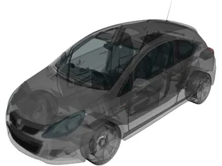 Opel/Vauxhall Corsa VXR (2009) 3D Model preview