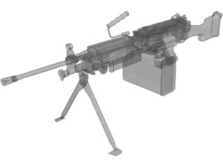 M249 LMG 3D Model preview