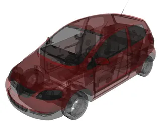 Volkswagen Fox 3-Door (2003) 3D Model preview