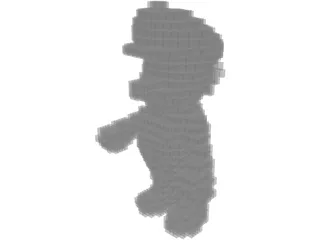 Pixel Mario Color 3D Model preview