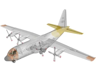 Lockheed C-130 Hercules 3D Model preview