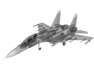 Sukhoi Su-27 Flanker 3D Model preview
