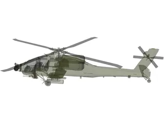 Boeing AH-64A Apache 3D Model preview