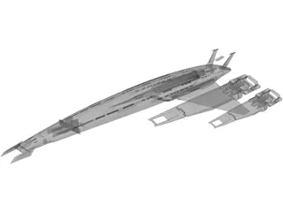 Masseffect Cerberus SSV Normany SR2 3D Model preview