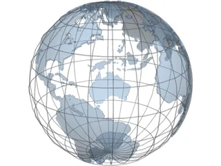 Globe Map 3D Model preview