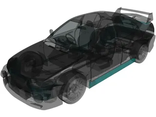Mitsubishi Lancer Evolution VI GSR (1999) 3D Model preview