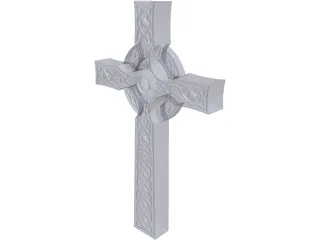 Scottish Celtic Cross 3D Model preview