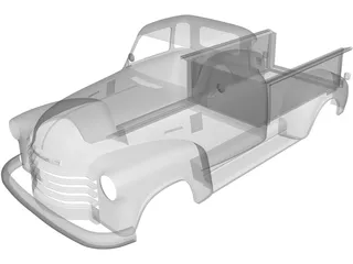 Chevrolet Pickup Body 3D Model preview