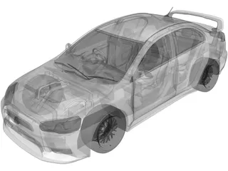Mitsubishi Lancer Evolution X 3D Model preview