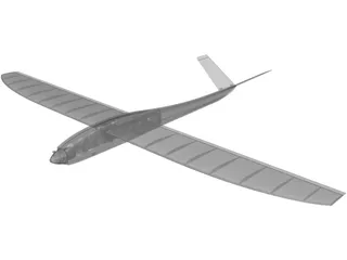RC Moto Planeur 3D Model preview