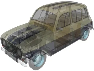 Renault 4 3D Model preview