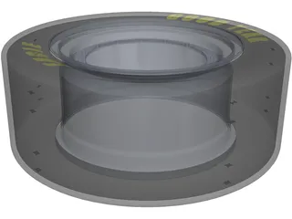 Wheel Assembly FSAE 3D Model preview