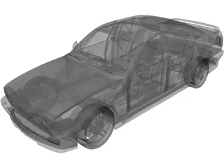 BMW M5 e34 (1995) 3D Model preview