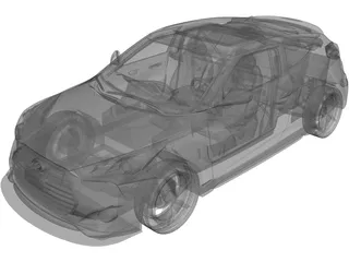 Hyundai Veloster (2011) 3D Model preview