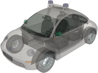 Volkswagen Beetle Police 3D Model preview