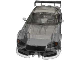 Nissan Skyline GTR [Tuned] 3D Model preview