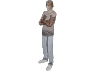 Male Teen 3D Model preview